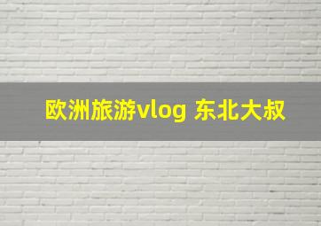 欧洲旅游vlog 东北大叔